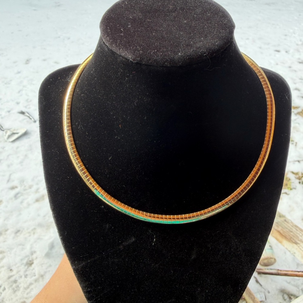 Gold Tone Stainless Steel Flat Snake Chain